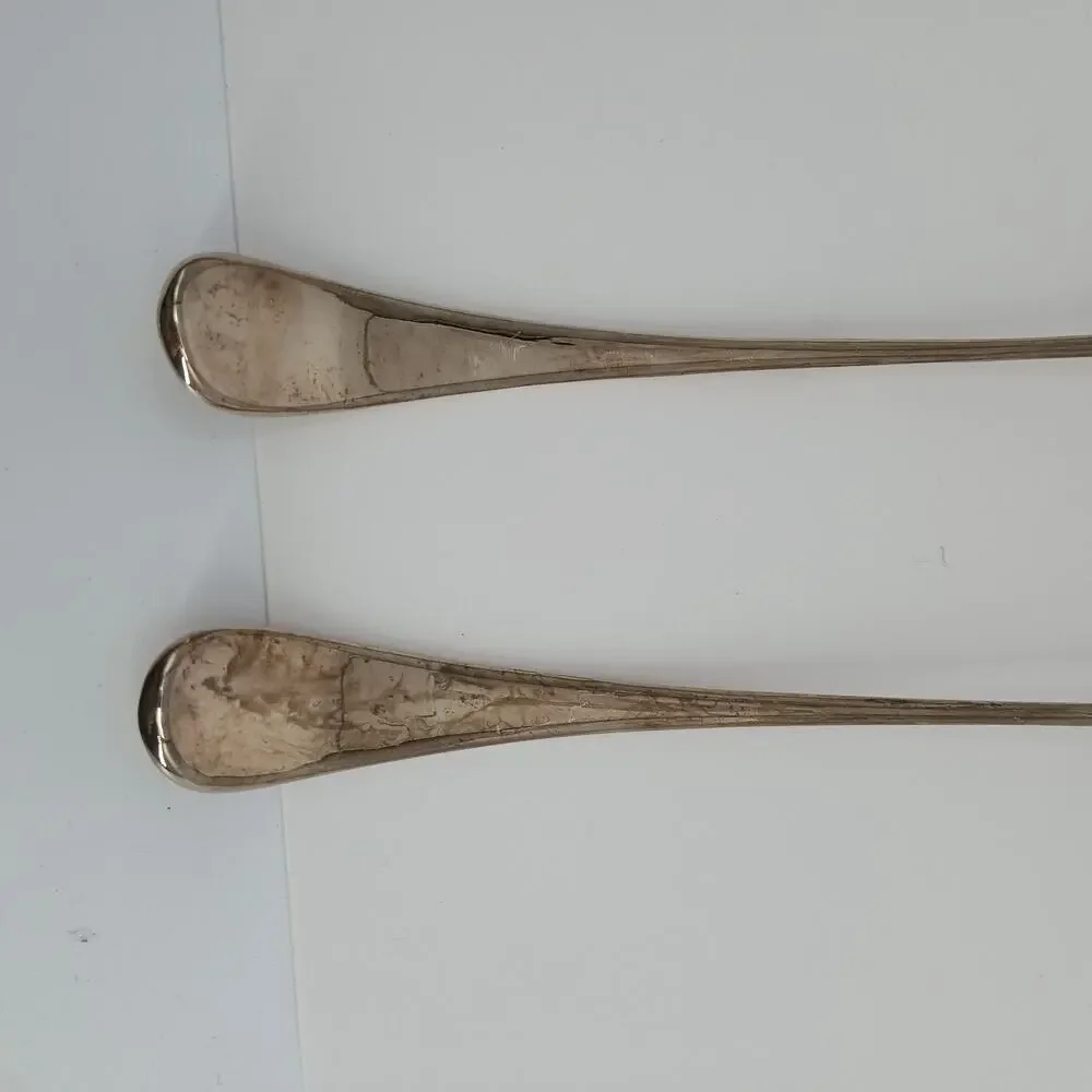 2X RARE Dansk Torun Silver Plate Salad Server Set Flatware
